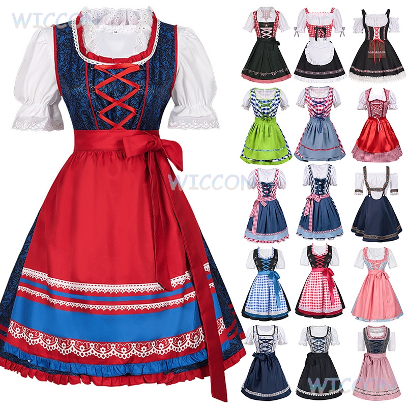 Beer & Wine Downtown - 2025 Nuovo Oktoberfest Dirndl Vestito Plus