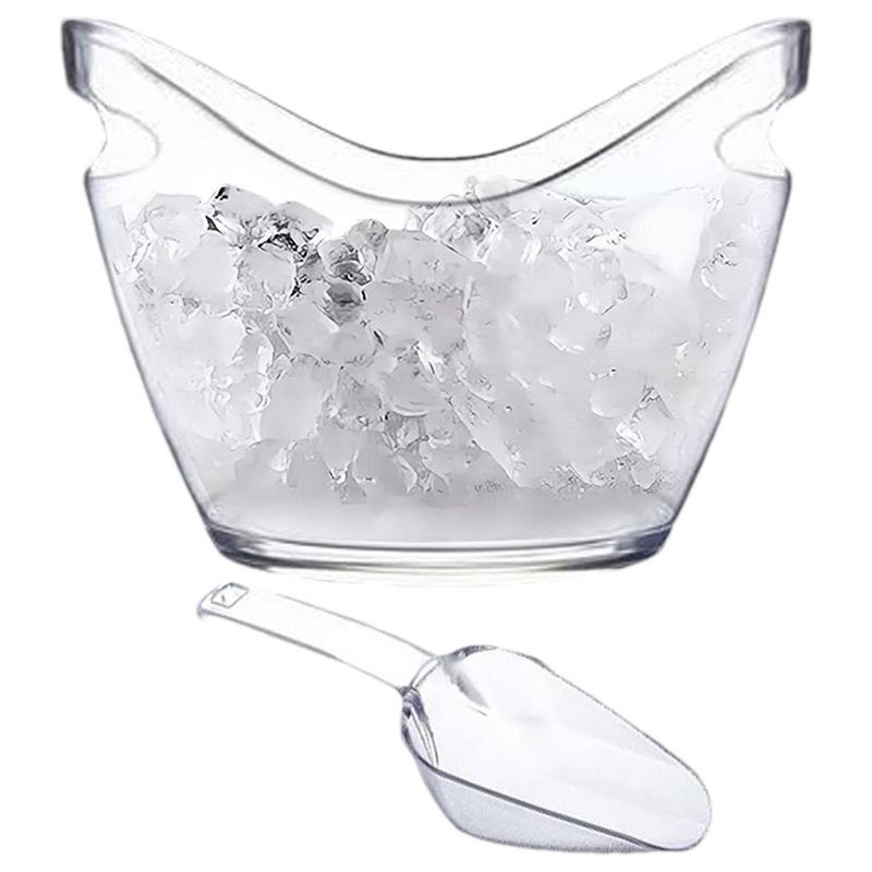Ice Bucket Silver - Secchiello per il ghiaccio trasparente Vasca