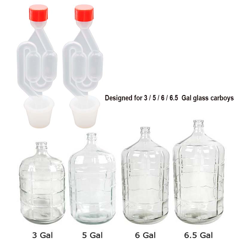 Wine Beer Type - S tipo Twin Bubble Airlock e