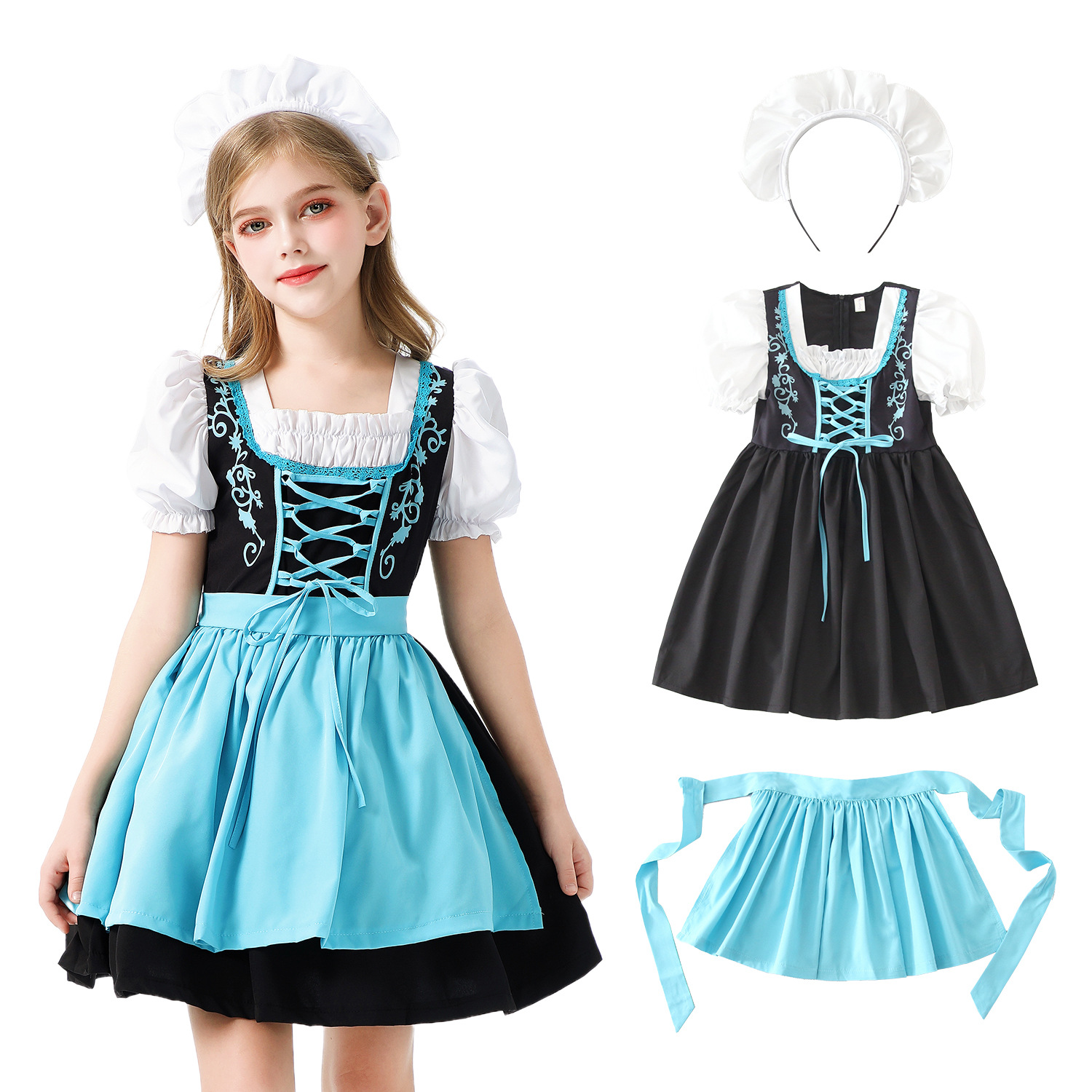 Beer & Wine Downtown - Costume da Oktoberfest Bavarese, Dirndl per