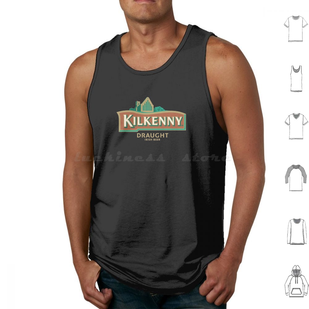 Beer Wine Gin - Canotte Kilkenny in cotone stampato con