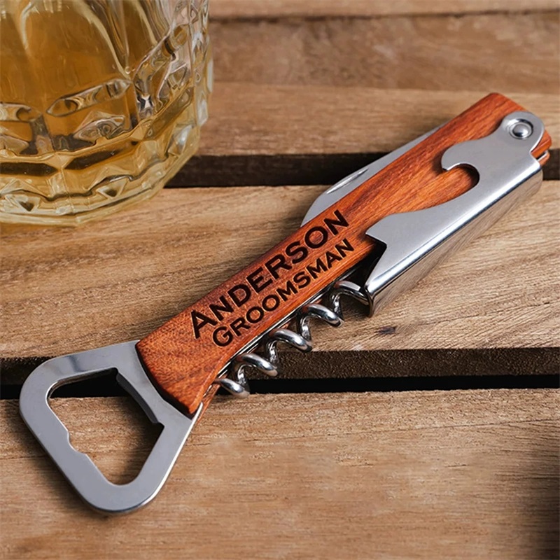 Wine Beer Brand - Nome inciso personalizzato Testo Manico in