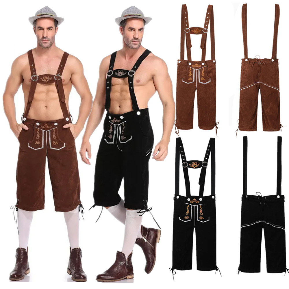 Beer & Wine Downtown - M-XXL Uomo Tedesco Oktoberfest Lederhosen Costume