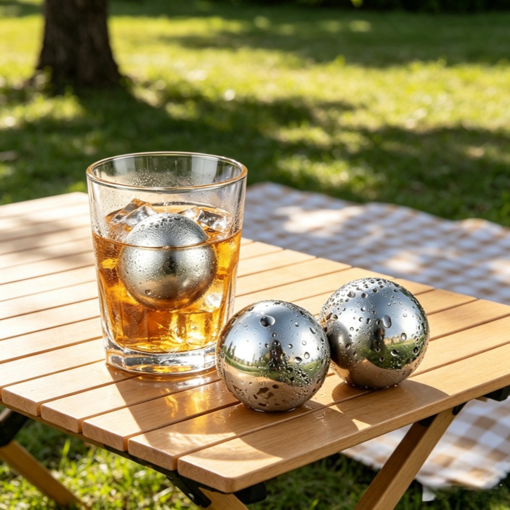 Ice Bucket Silver - Cubetti di Ghiaccio Riutilizzabili e Pietre
