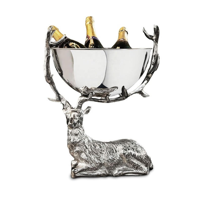 Ice Bucket Silver - Resto sul palco cervo secchiello per