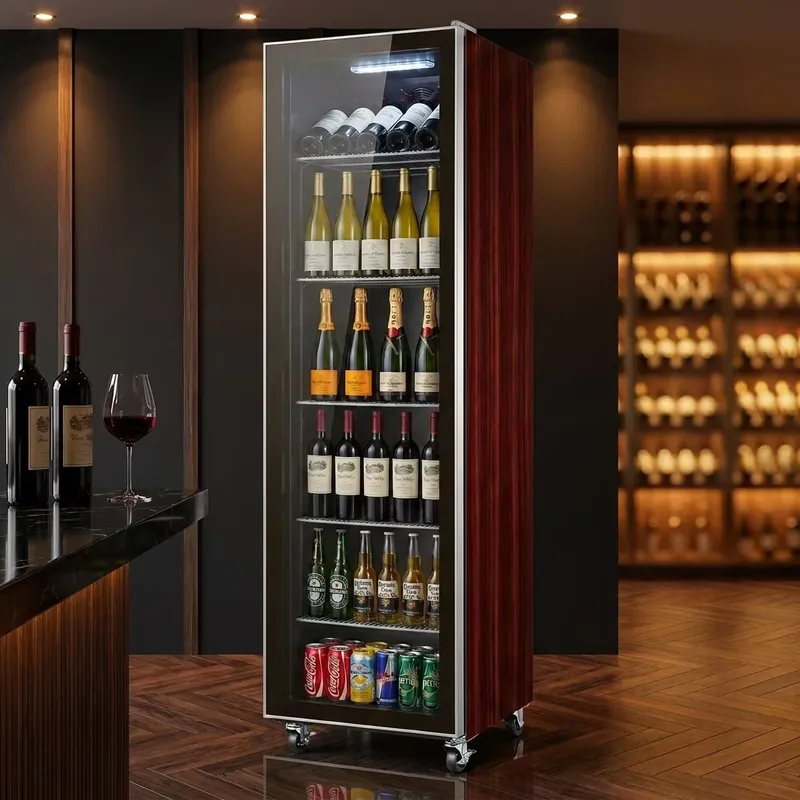 Wine Beer Cooler Fridge - Frigorifero Espositore Verticale YWM Certificato con