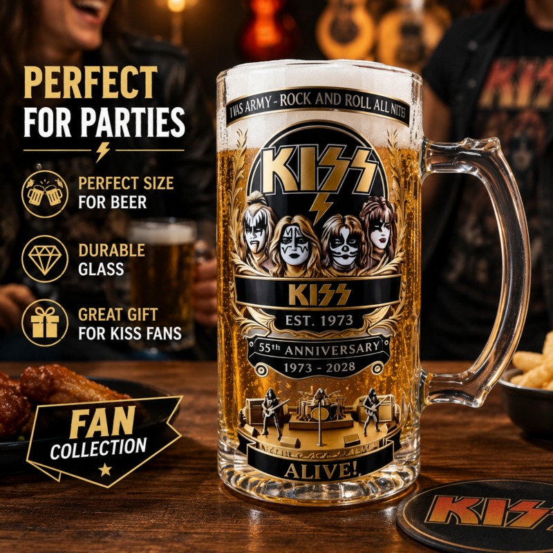 Boccale da Birra KISS 55° Anni - Beer Mug Handled recensione e prezzo
