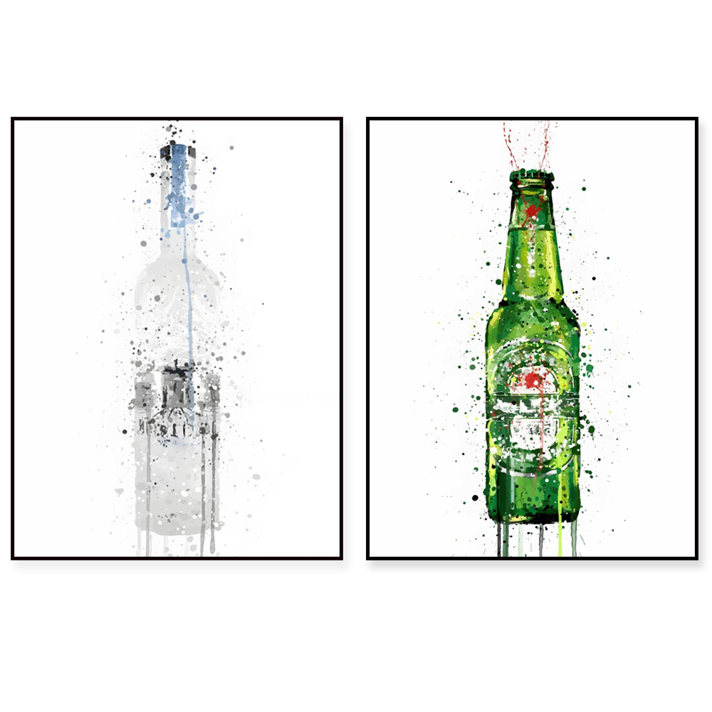 Poster artistico con champagne - Beer Wine Gin recensione e prezzo
