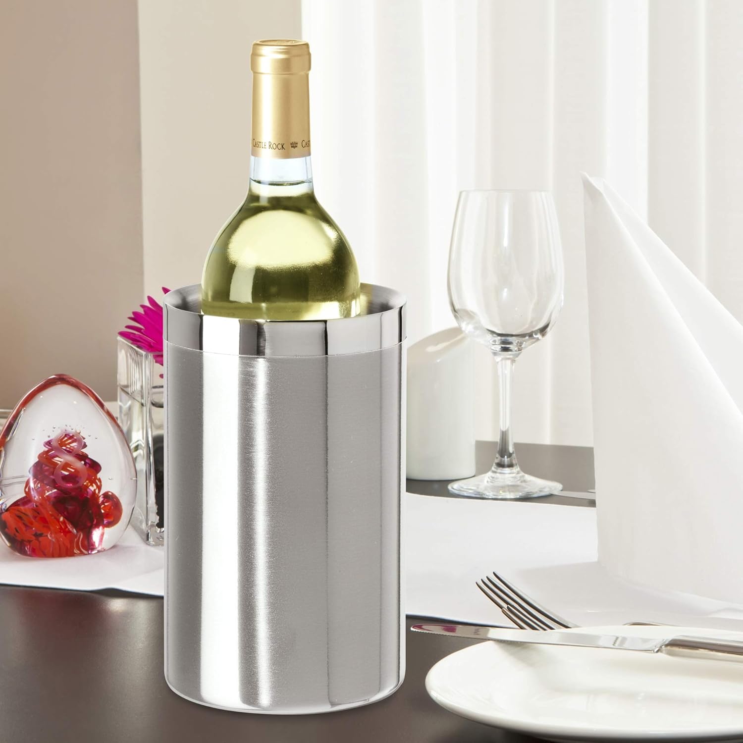 Raffreddatore per vino da tavo - Ice Bucket Silver recensione e prezzo
